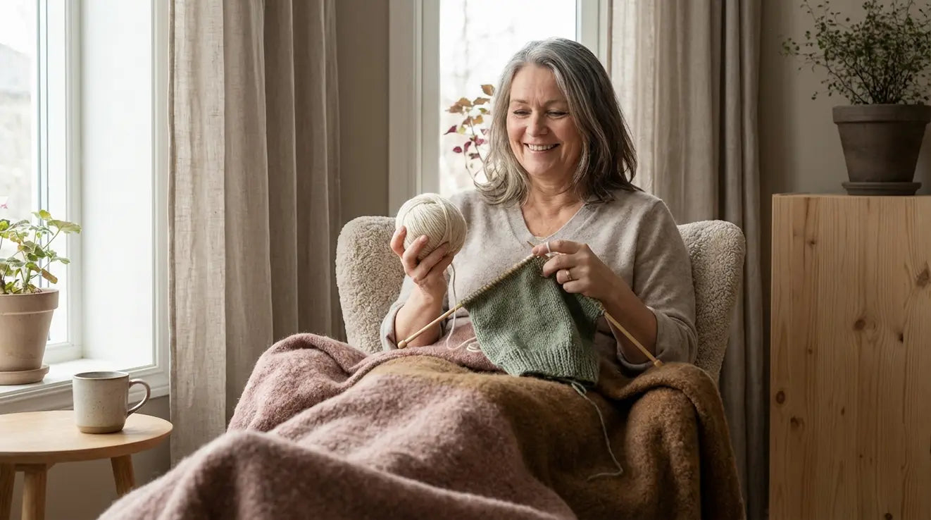 Sitt godt og strikk lenger: Ergonomi for glade strikkehender