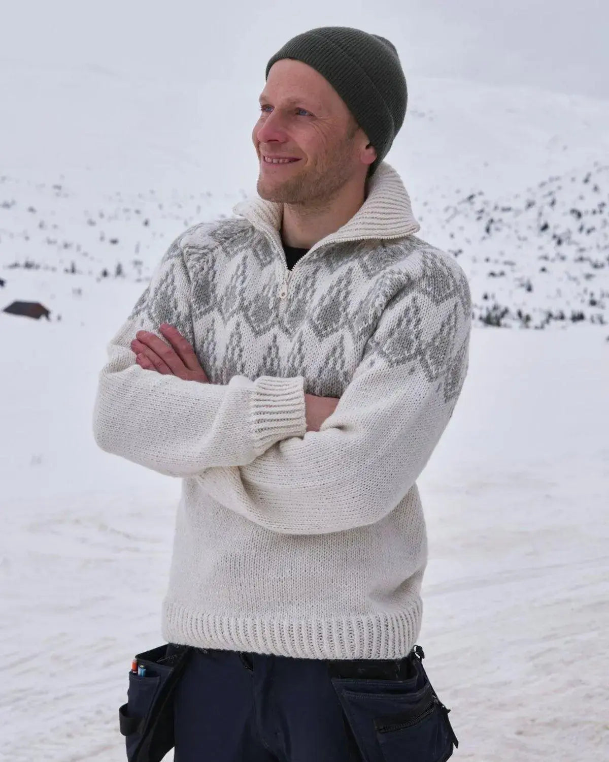 Eventyrlig Genser, Natur-Lys Grå Melert