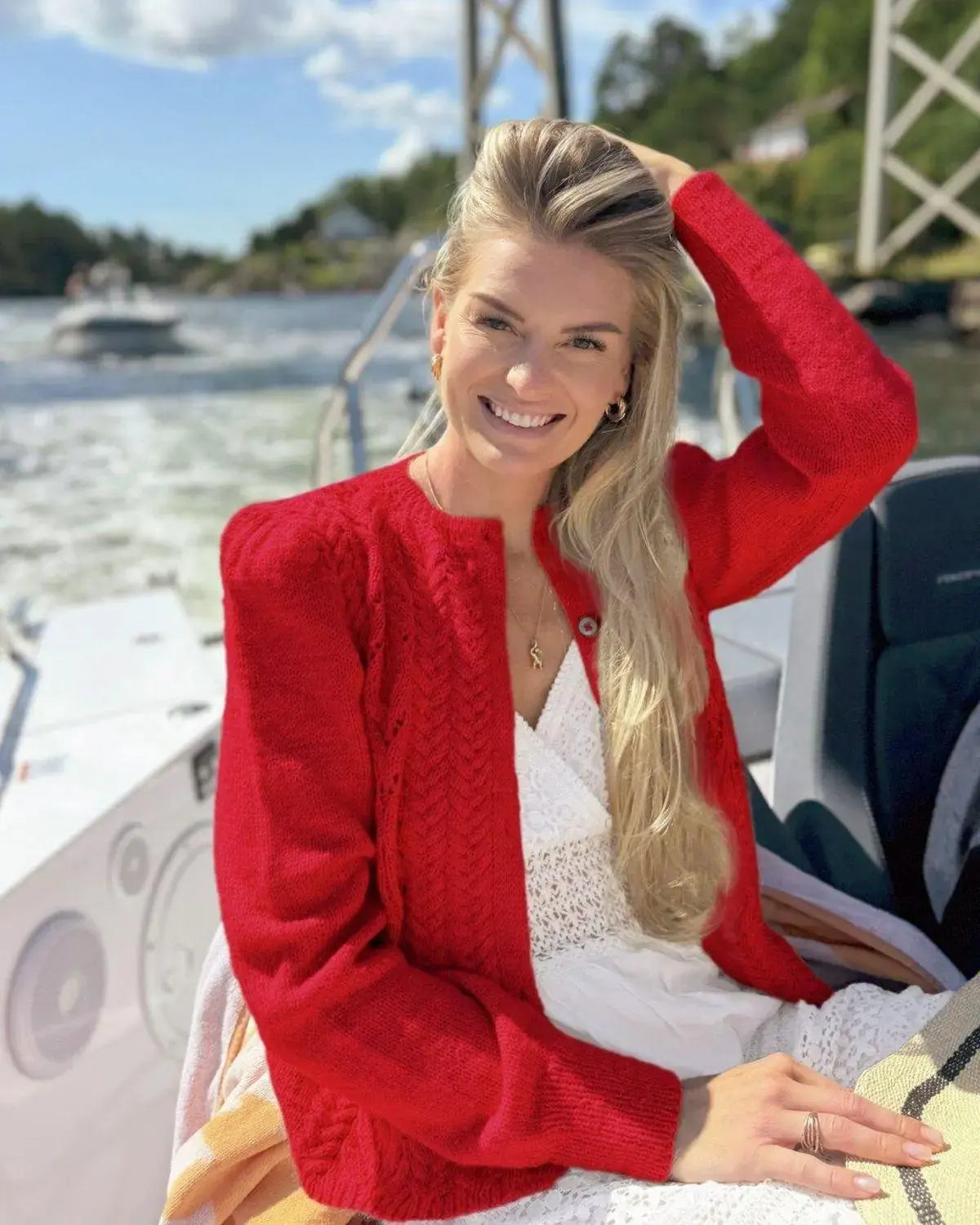 Tresser Cardigan, Rød
