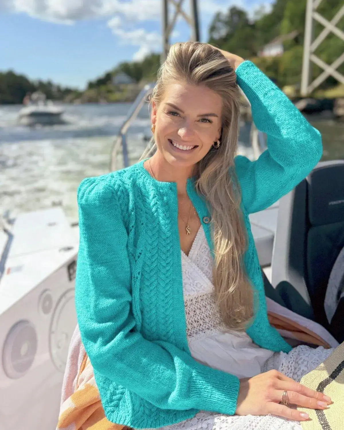 Tresser Cardigan, Turkis