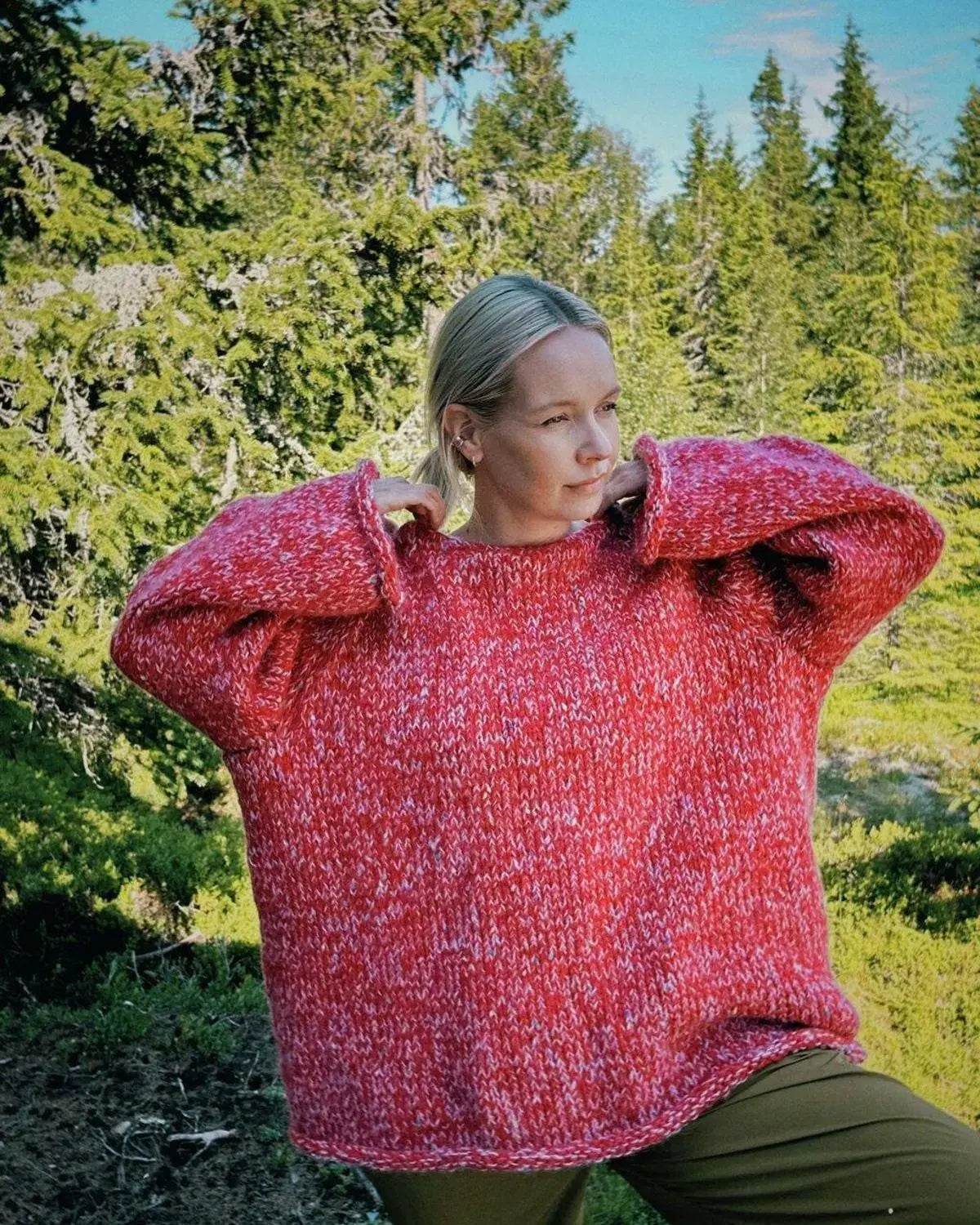 Viljes V2 Genser, Rød