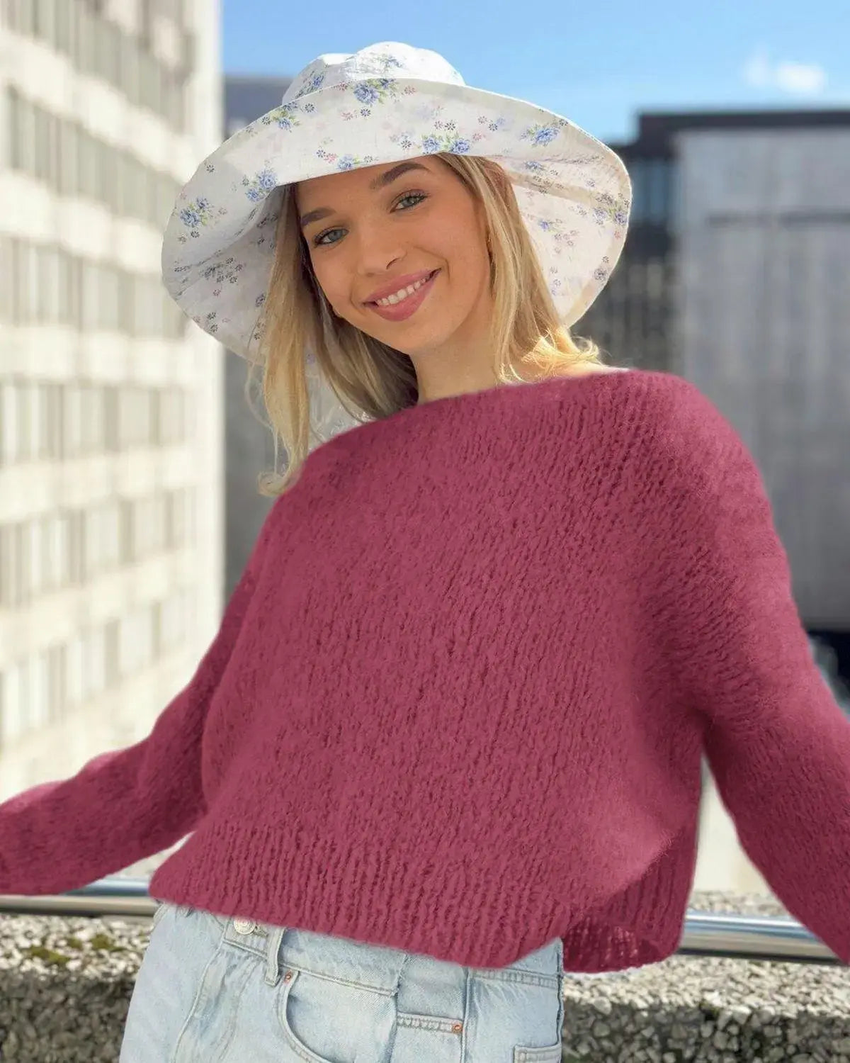 Finken Genser, Mørk Rose