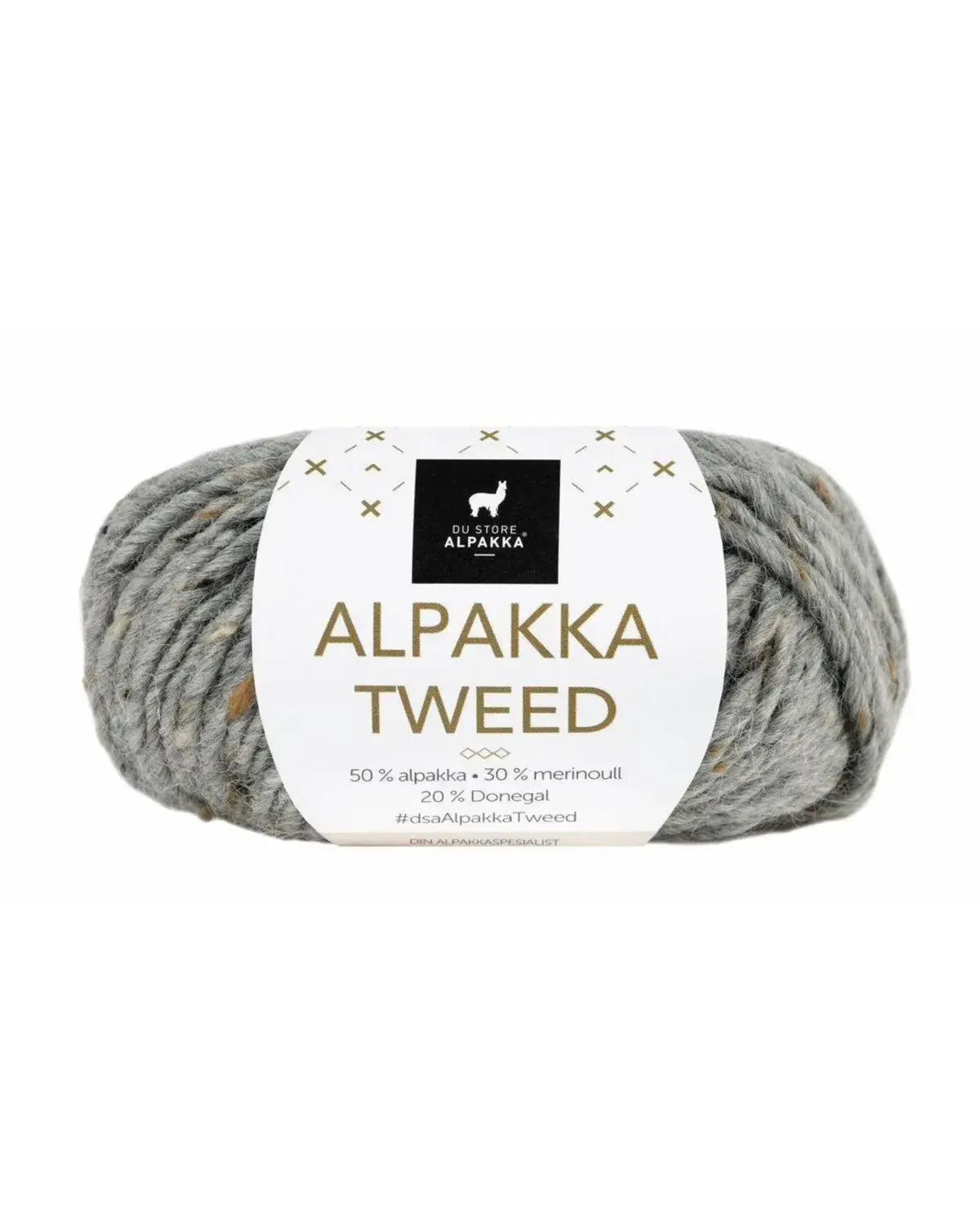 Alpakka Tweed - 101 Grå