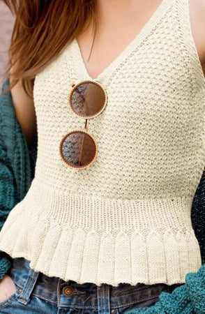 Aurelia Sommertopp, Ubleket Hvit