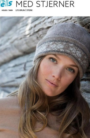 Fjols til Fjells Lue med Stjerner, Lys Brun