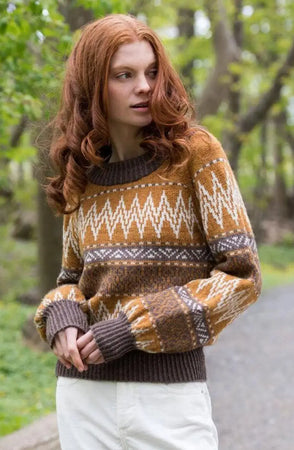 Frigg Genser og Løs Hals, Brun