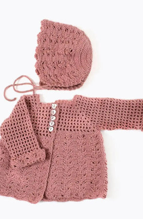 Hjertefin Heklejakke og Kyse, Dus Gammelrosa