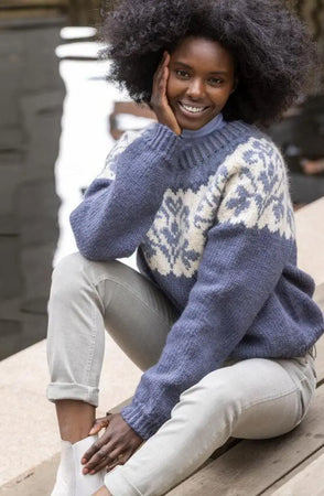 Honeysuckle Genser, Mørk Gråblå