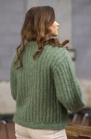 India Cardigan, Jadegrønn