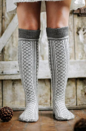 Knestrømper med Mønster