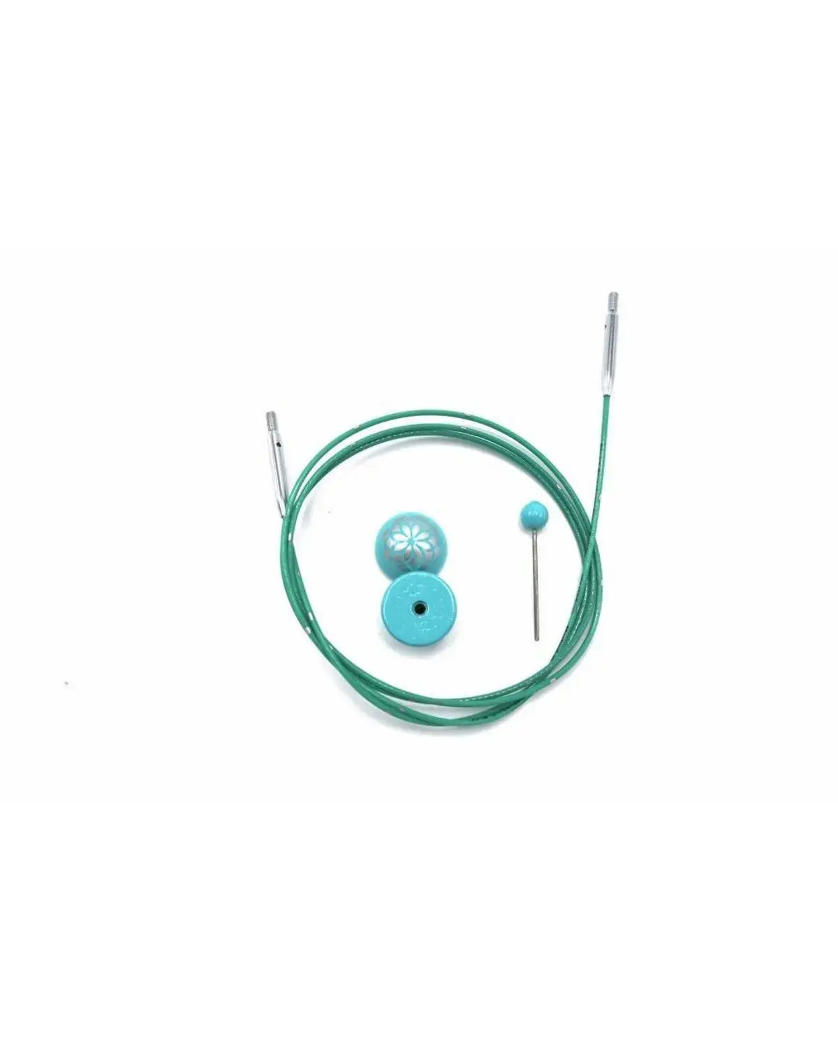 KnitPro Mindful Løse vaiere, Turkis - 1 mm x 120 cm
