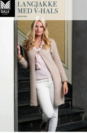 Langjakke med V-hals