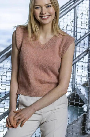 Lun Vest, Beige Rose