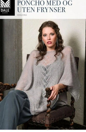 Poncho med og uten Frynser