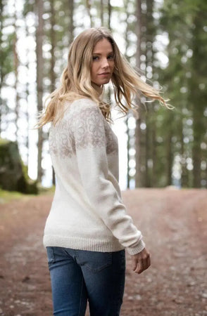 Q-Symre Genser, Hvit Latte