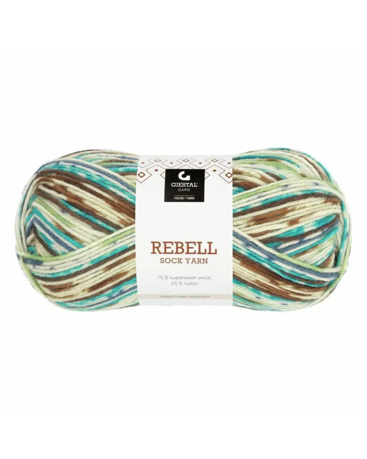 Rebell - 9408 Brun/Grønn print