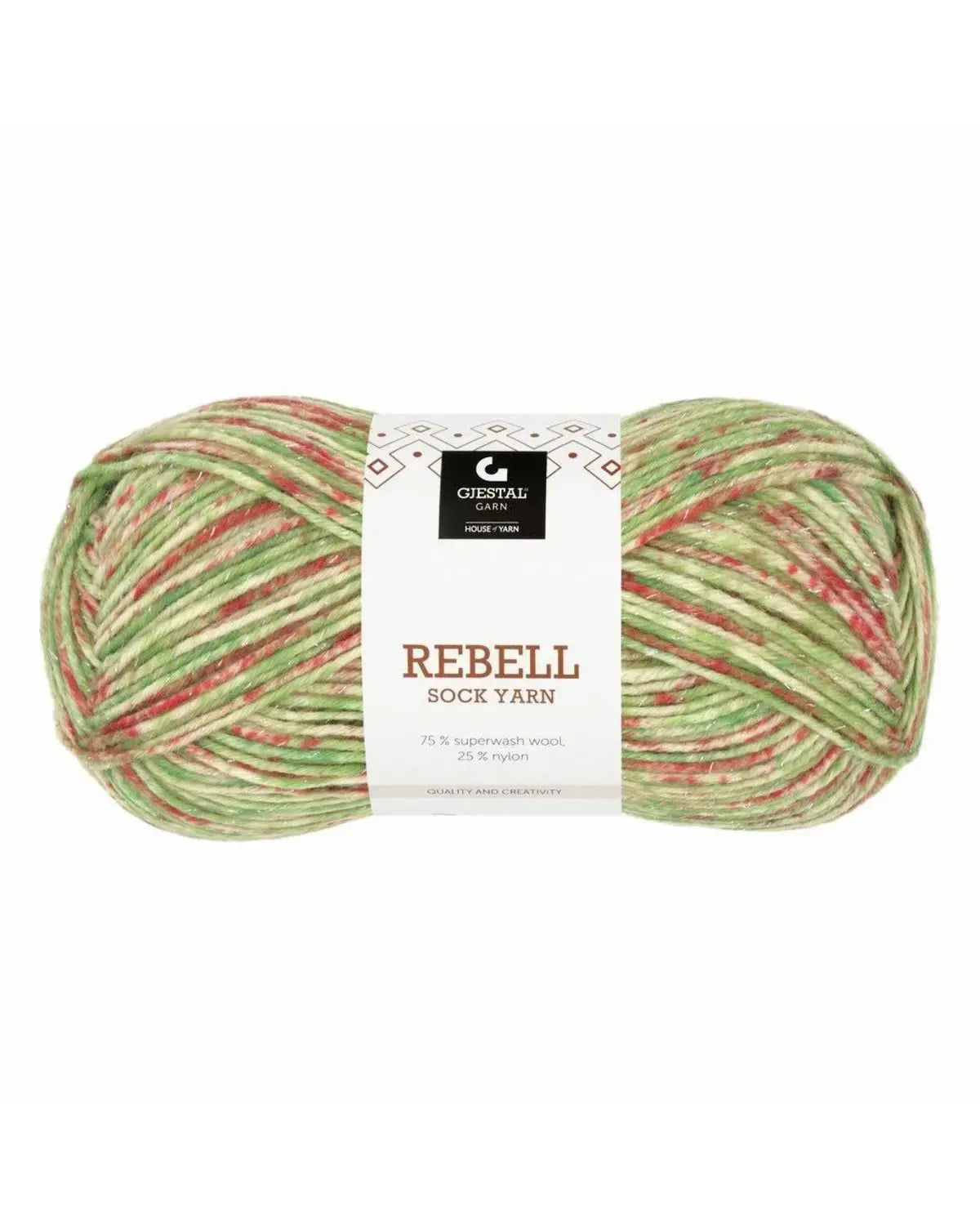 Rebell - 9409 Grønn/Rød/Glitter print