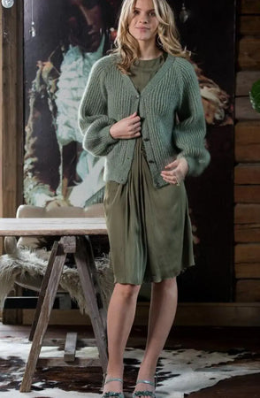 Silky Sunday Cardigan, Jadegrønn