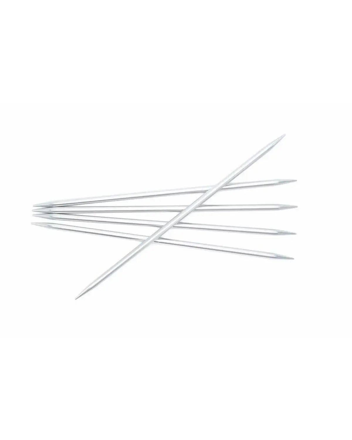 Silver Aluminium strømpepinner - 5 mm x  20 cm