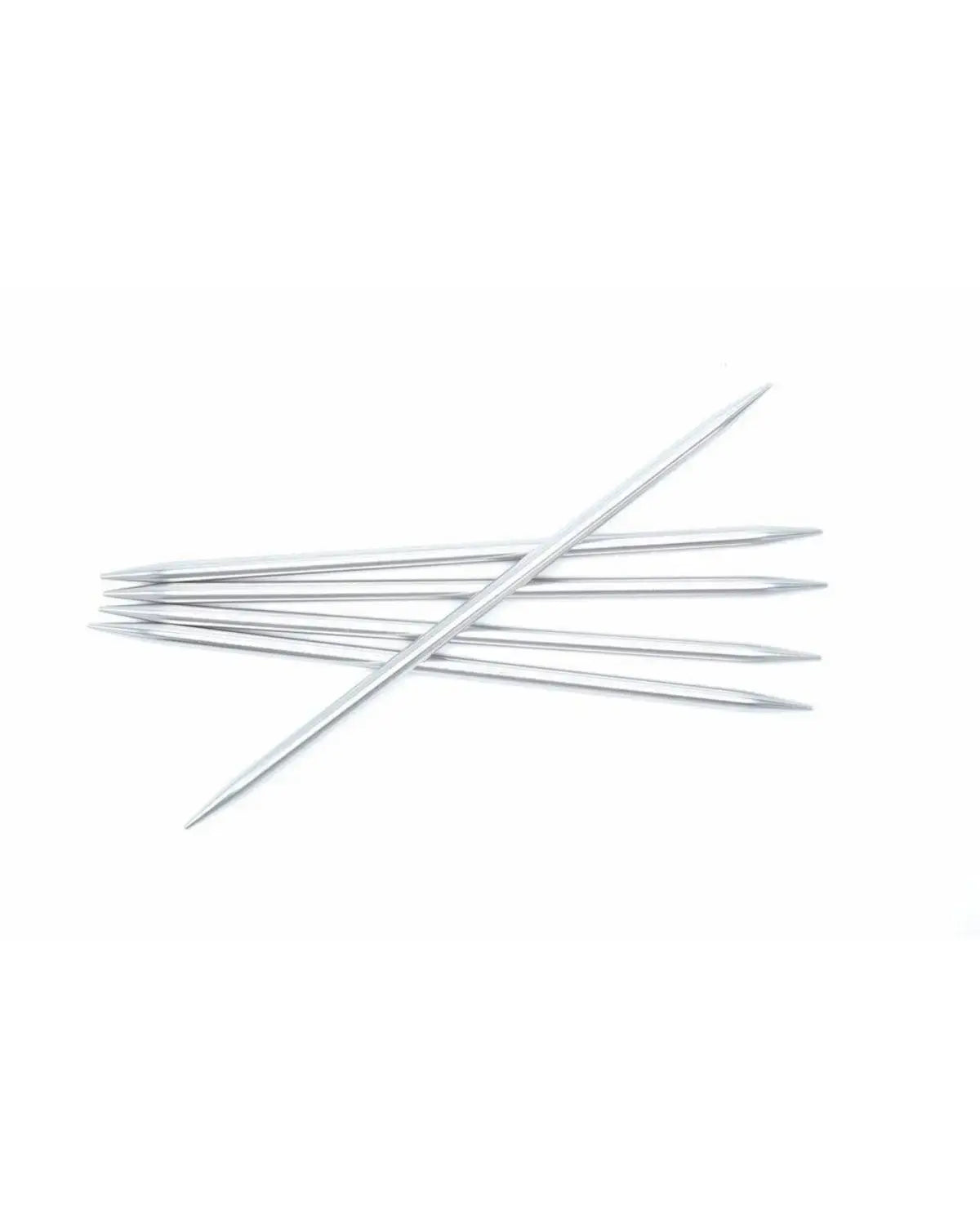 Silver Aluminium strømpepinner - 6 mm x  20 cm