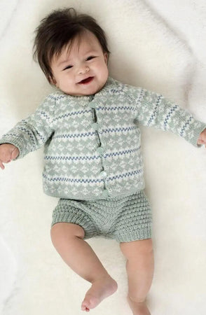 Smårolling Jakke, Kort Bukse og Lue, Lys Jade