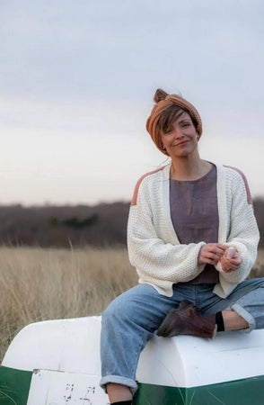 Vilja Cardigan, Ubleket Hvit