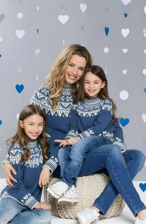 Vinterhjerter Genser, Blå