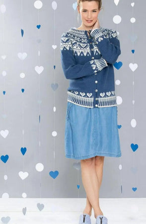 Vinterhjerter Jakke, Blå