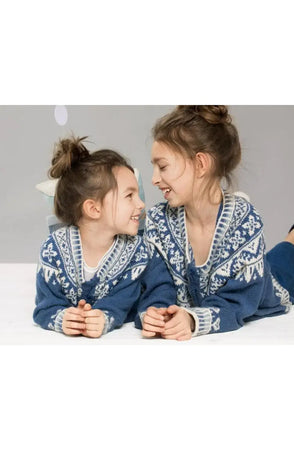 Vinterhjerter Jakke i Blå, 1-4 år