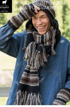 Andes Skjerf Lue og Pulsvarmere, Brun