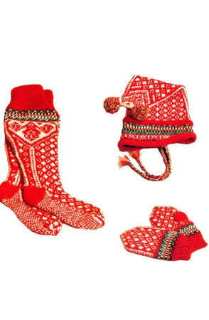 Lillehammer' 94 Strømper og Votter til Barn, Rød