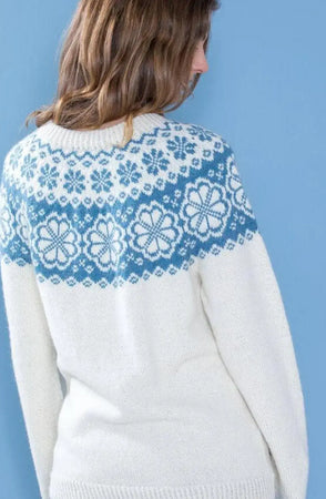 Q-Symre Genser, Natur og Lys Denim